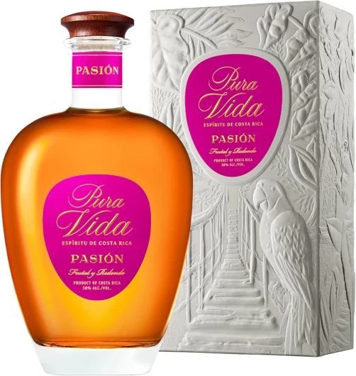 Pasión - Spiritueux à Base de Rhum Pura Vida XO et Fruits de la Passion - 38 % Alcool - Origine : Costa Rica - bouteille 70 cl