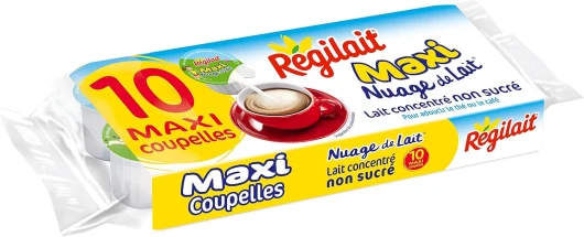 Régilait Lait Concentré Non Sucré Maxi Coupelles 140 g