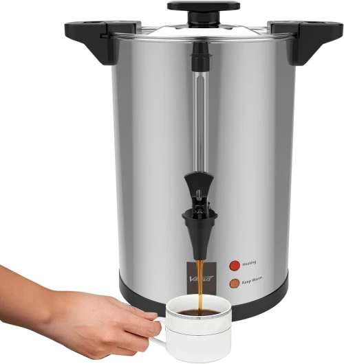 Percolateur à café en acier inoxydable 110-tasse 16L Percolateur Professionnel à Café pour les grandes foules pour les les fêtes, les événements de restauration