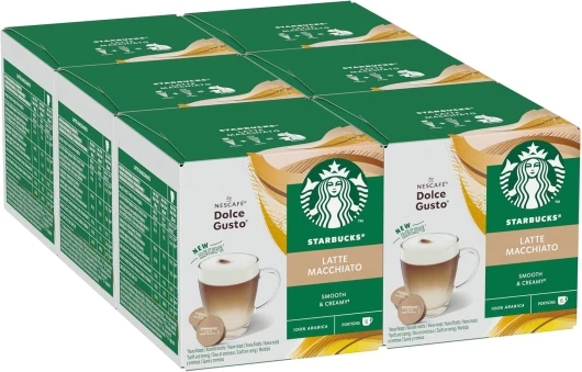 Latte Macchiato by Nescafé Dolce Gusto, Capsules de Café 6 x 12 (72 Capsules)