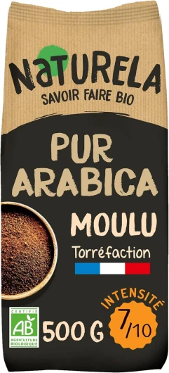 Café Bio Moulu - Café Arabica Bio - Torréfaction Lente - Fabriqué en France - 500g