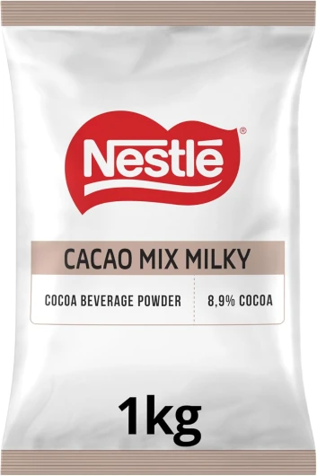 NESTLÉ Cacao Mix Milky Taste (Lacté) - Préparation Instantanée Pour Boisson Cacaotée Lactée - Cacao Certifié Rainforest Alliance - Chocolat Chaud - Sachet de 1kg