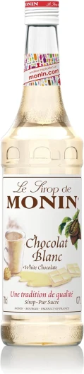 Sirop de Chocolat Blanc pour Café, Cappuccino, Latte et Chocolat Chaud - Arômes Naturels - 70cl