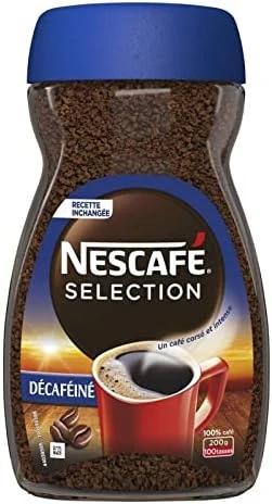 Nescafé Décaféiné Intense: Café Soluble Corsé 200g - Saveur Riche et Décaféinée - Boisson Chaude Instantanée - Le Lot De 3